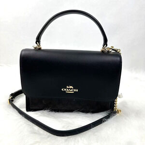 Coach Klare Top Handle Bag In Signature Canvas CY687 Gold/Walnut/Black NWT